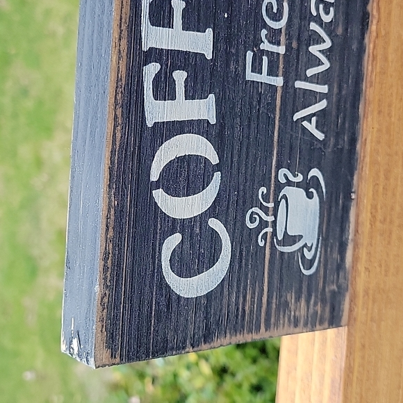 Cute Farmhouse, Primitive Wood Handmade Coffee Shop Sign 😍 - Picture 5 of 6